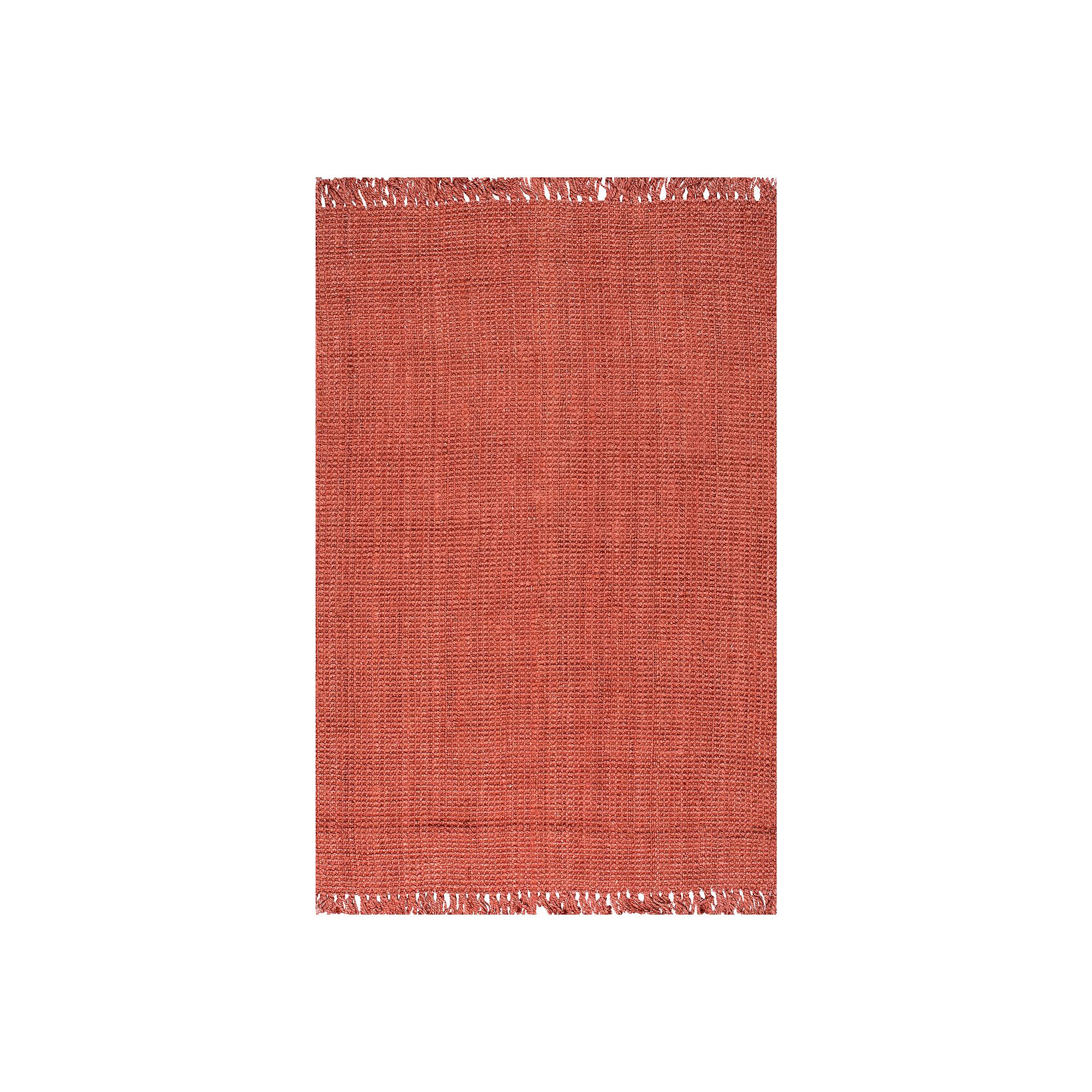 nuLOOM Daniela Farmhouse Chunky Jute Area Rug, Brick