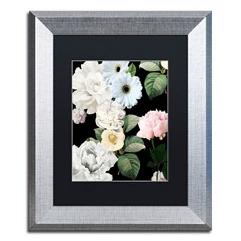 Trademark Fine Art Wallflowers Silver Finish Framed Wall Art