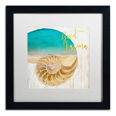 Trademark Fine Art Sea In My Hand Black Framed Wall Art