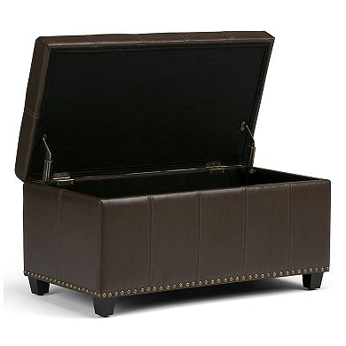 Simpli Home Amelia Storage Ottoman Bench