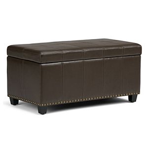 Simpli Home Amelia Storage Ottoman Bench