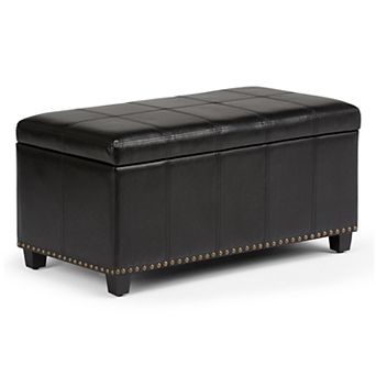 Simpli Home Amelia Storage Ottoman Bench