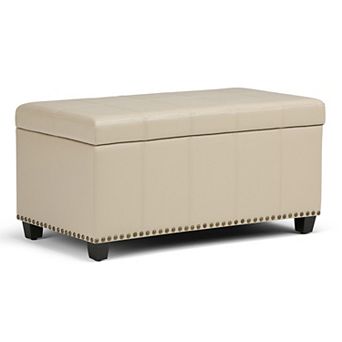 Simpli Home Amelia Storage Ottoman Bench