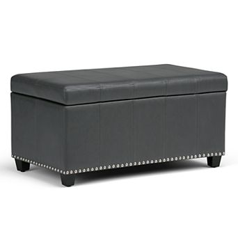 Simpli Home Amelia Storage Ottoman Bench