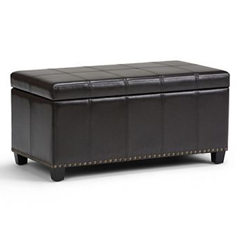 Simpli Home Amelia Storage Ottoman Bench