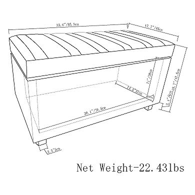 Simpli Home Darcy Storage Ottoman Bench