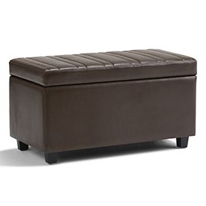 Simpli Home Darcy Storage Ottoman Bench