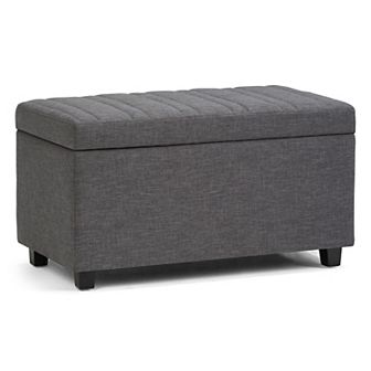 Simpli Home Darcy Storage Ottoman Bench