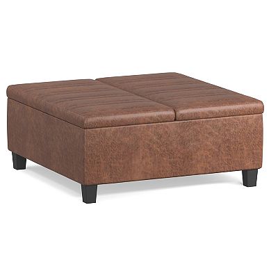 Simpli Home Ellis Coffee Table Storage Ottoman