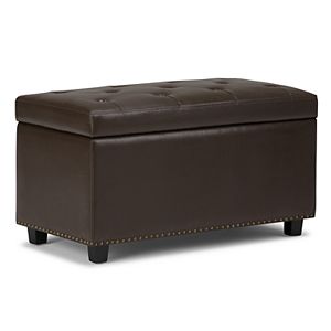 Simpli Home Hannah Storage Ottoman Bench