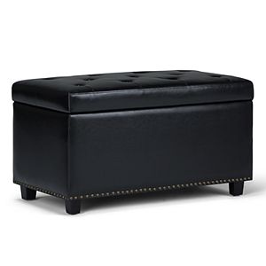 Simpli Home Hannah Storage Ottoman Bench