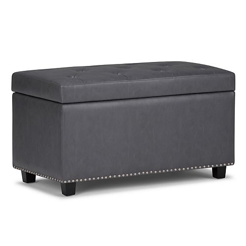 Simpli Home Hannah Storage Ottoman Bench