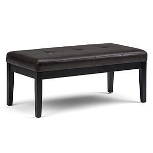 Simpli Home Lacey Tufted Ottoman Bench