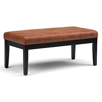 Simpli Home Lacey Tufted Ottoman Bench