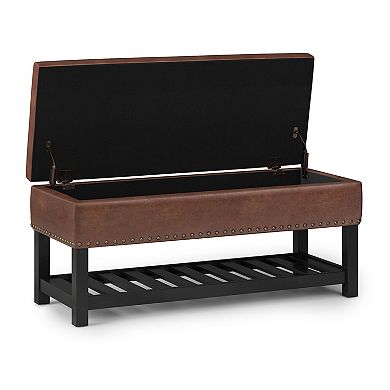 Simpli Home Lomond Storage Ottoman Bench