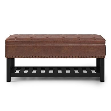 Simpli Home Lomond Storage Ottoman Bench