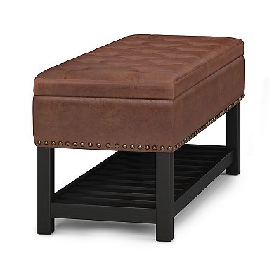 Simpli Home Lomond Storage Ottoman Bench