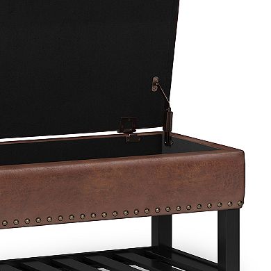 Simpli Home Lomond Storage Ottoman Bench