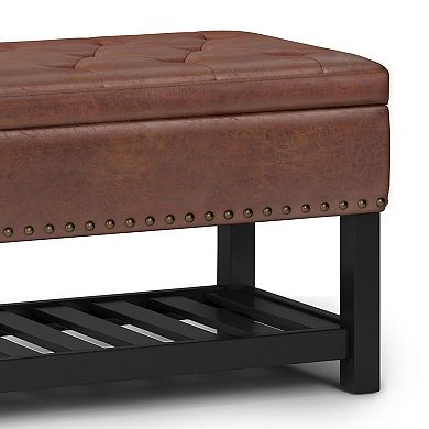 Simpli Home Lomond Storage Ottoman Bench