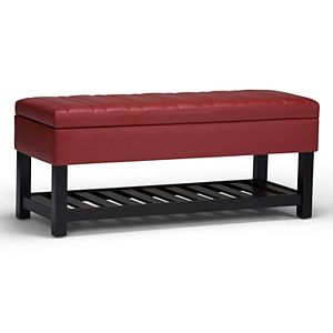 Simpli Home Memphis Storage Ottoman Bench