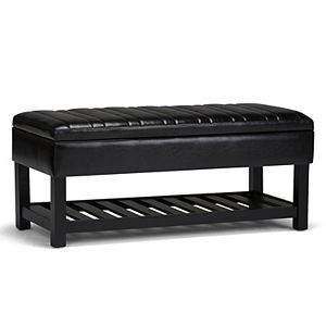 Simpli Home Memphis Storage Ottoman Bench