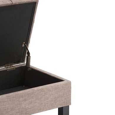 Simpli Home Saxon Storage Ottoman Bench