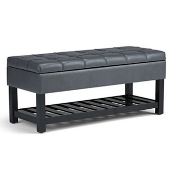 Simpli Home Saxon Storage Ottoman Bench