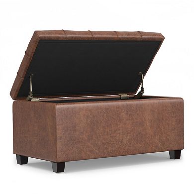 Simpli Home Sienna Storage Ottoman Bench