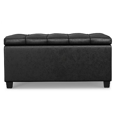 Simpli Home Sienna Storage Ottoman Bench