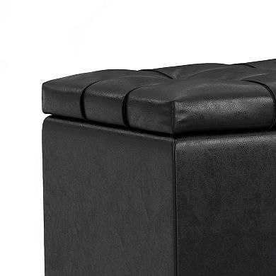 Simpli Home Sienna Storage Ottoman Bench