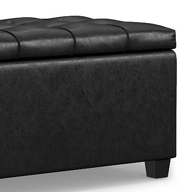 Simpli Home Sienna Storage Ottoman Bench