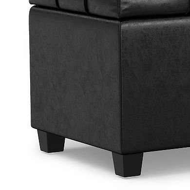 Simpli Home Sienna Storage Ottoman Bench