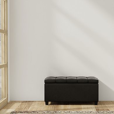 Simpli Home Sienna Storage Ottoman Bench