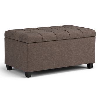Simpli Home Sienna Storage Ottoman Bench