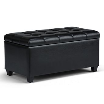 Simpli Home Sienna Storage Ottoman Bench