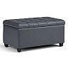 Simpli Home Sienna Storage Ottoman Bench