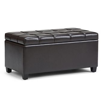 Simpli Home Sienna Storage Ottoman Bench