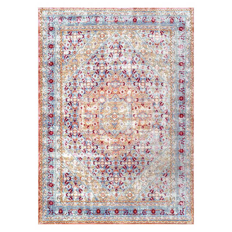 39528090 nuLOOM Vivid Silk Daria Persian Framed Floral Rug, sku 39528090