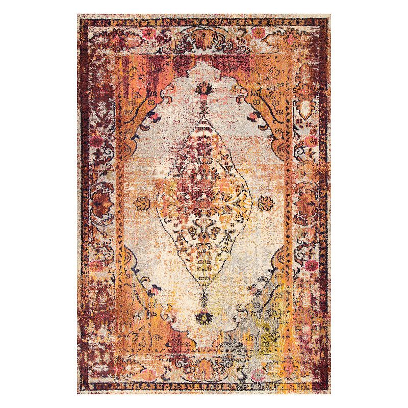 nuLOOM Vintage Medallion Veronica Rug, Red, 8X11 Ft