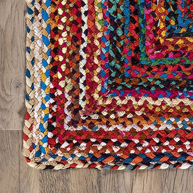 nuLOOM Nomad Tammara Striped Braided Rug