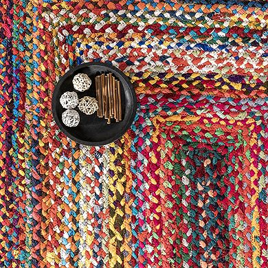 nuLOOM Nomad Tammara Striped Braided Rug