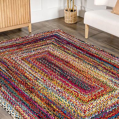 nuLOOM Nomad Tammara Striped Braided Rug