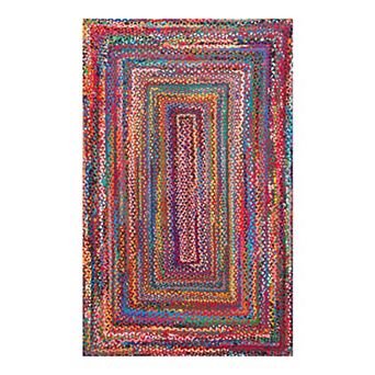 nuLOOM Nomad Tammara Striped Braided Rug