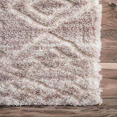 nuLOOM Vinita Moroccan Diamonds Shaggy Area Rug