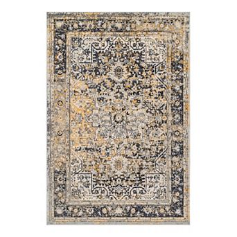 nuLOOM Bodrum Raylene Vintage Persian Framed Floral Rug