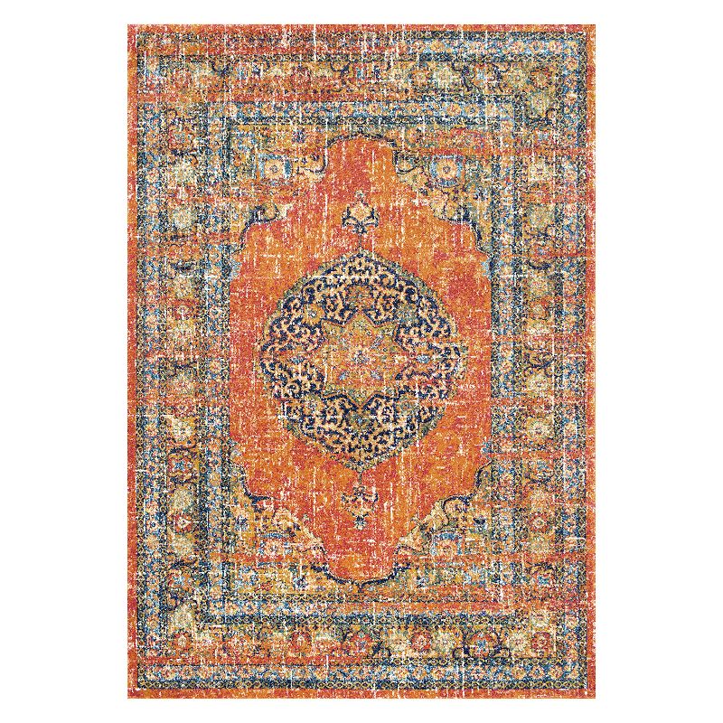 39598509 nuLOOM Bodrum Olivia Vintage Persian Framed Floral sku 39598509