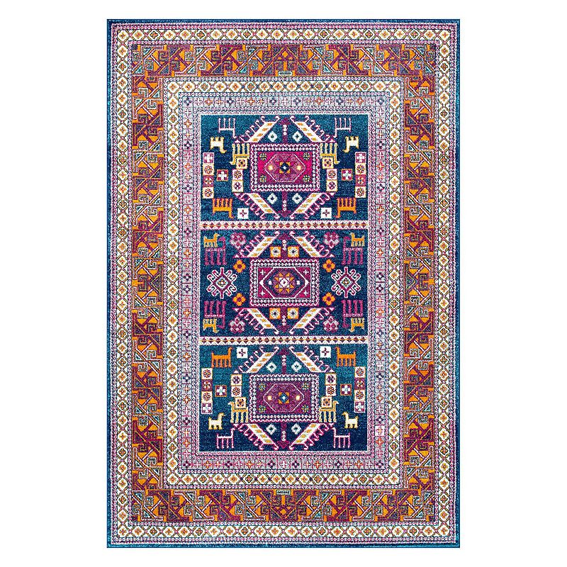nuLOOM Tribal Marisela Rug, Blue, 8Ft Sq