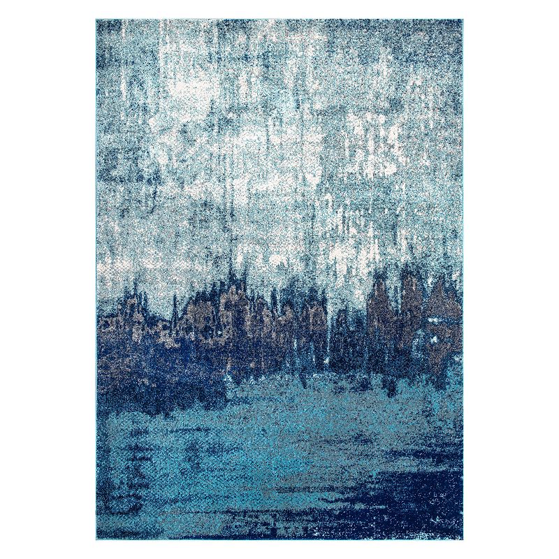 nuLOOM Bodrum Alayna Abstract Rug, Blue, 8X10 Ft