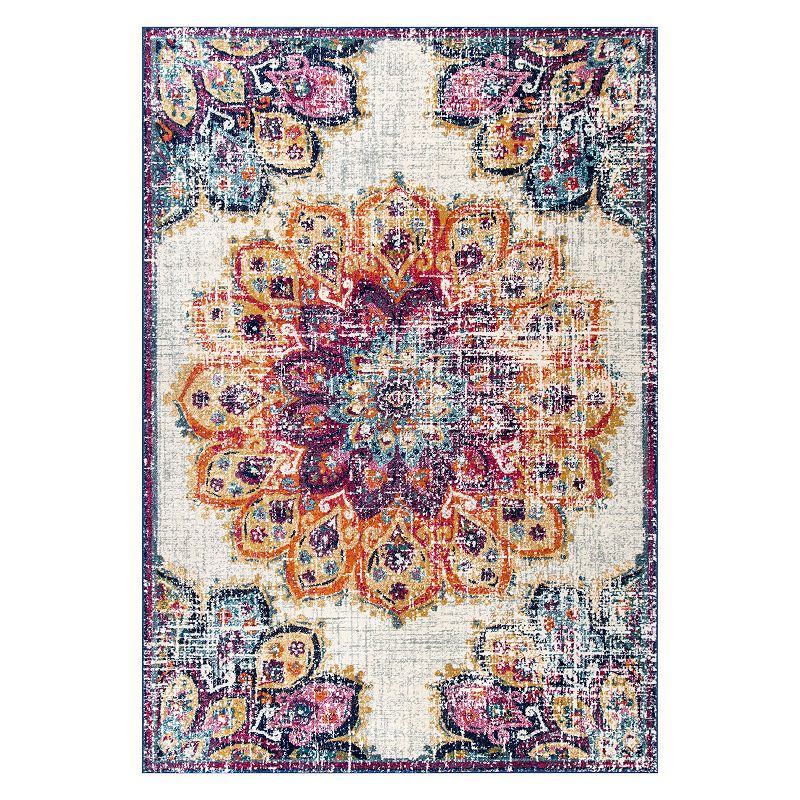 nuLOOM Bodrum Kiyoko Vintage Floral Rug, Multi, 8X10 Ft