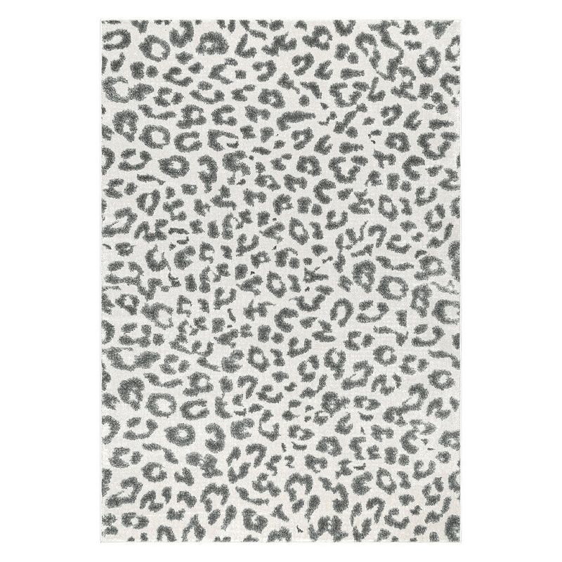 nuLOOM Bodrum Leopard Print Rug, Grey, 8X10 Ft